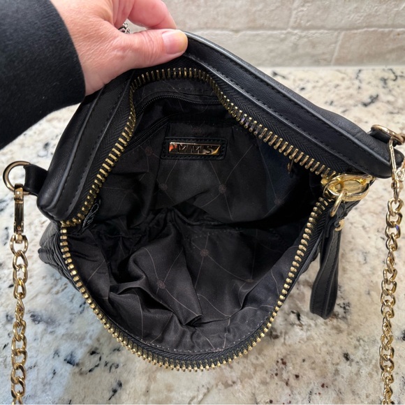 MMS Design Studio EUC Black Woven Leather Crossbody - Picture 5 of 6